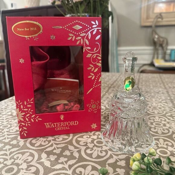 Waterford Lead Crystal 2015 Bell of Peace Decor Ornament NEW Stamped - Picture 4 of 9